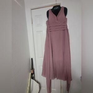 Elegant Mauve Halter Dress